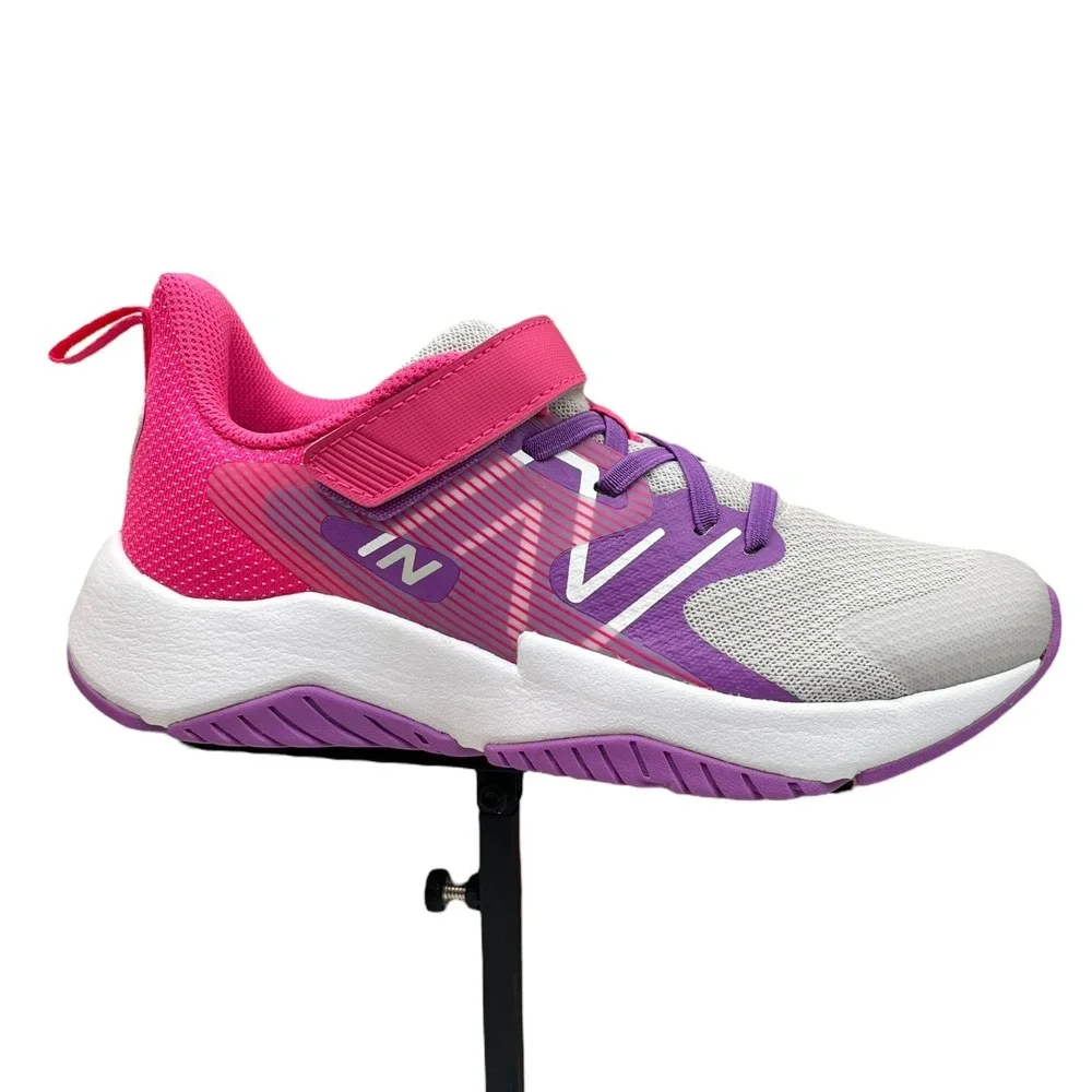 New Balance Rave Run Youth Girls Slip-on Sneakers Size 4 Purple/Pink Lightweight